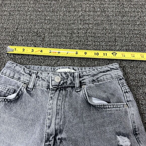 Dilvin Jeans Women’s Size 8 Straight Leg High Rise Distressed Grey Mom - Picture 5 of 8